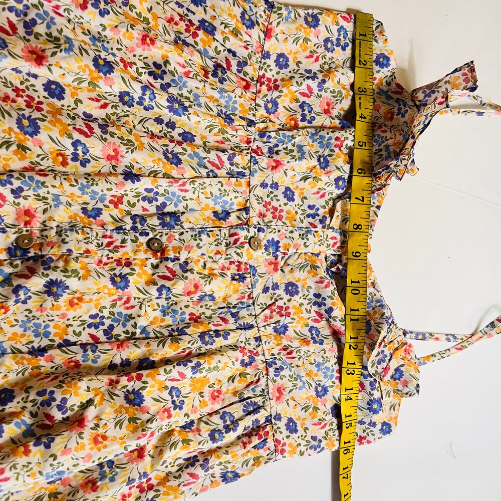 Aura Make It Last Forever Floral Button Up Dress Size S Small Yellow Multi - Picture 6 of 9